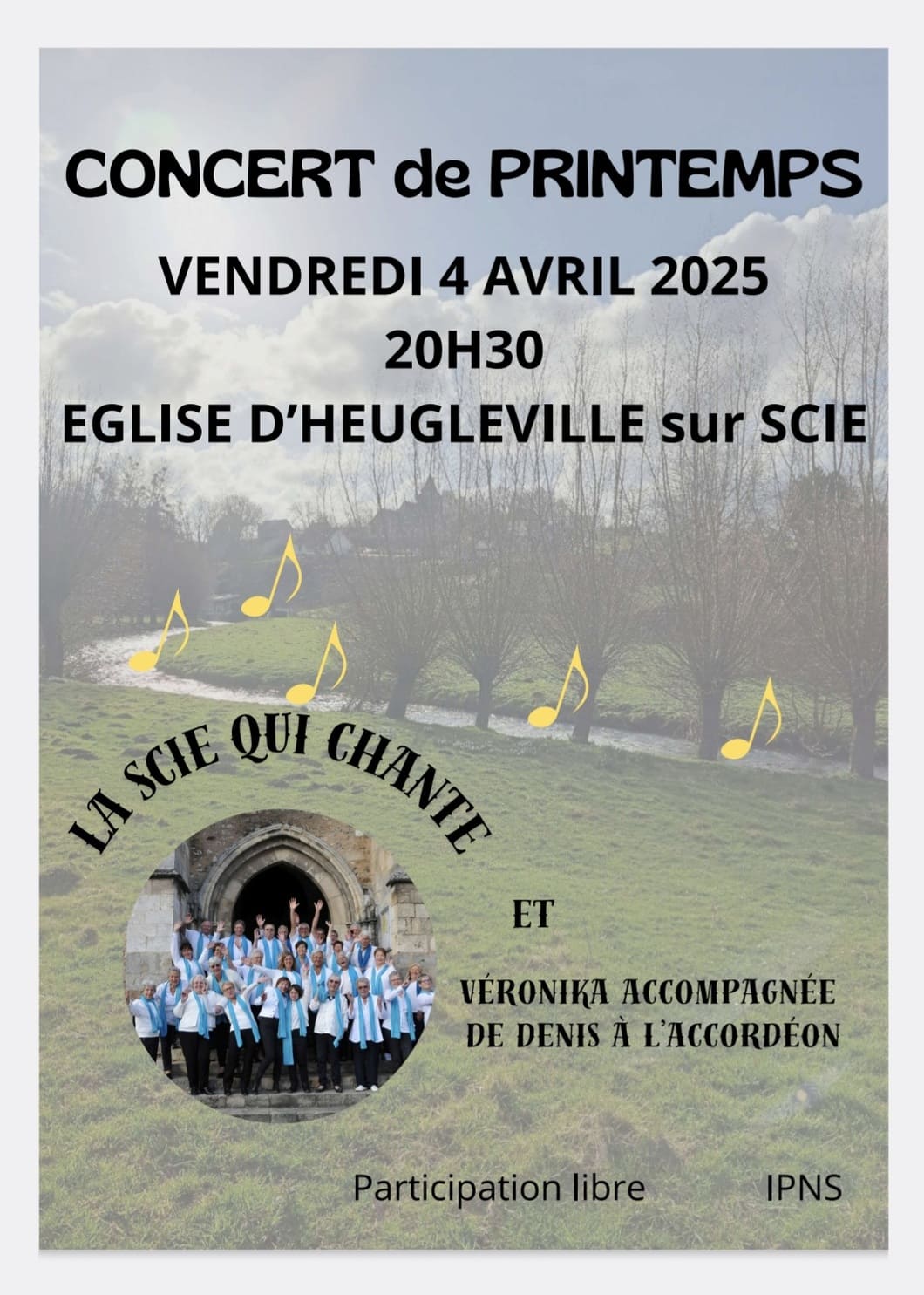 Concert de printemps le vendredi 4 avril 2025 à 20h30 à Heugleville-sur-Scie