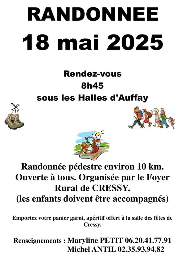 Randonnée du 18 mai. Départ d'Auffay Val de Scie.