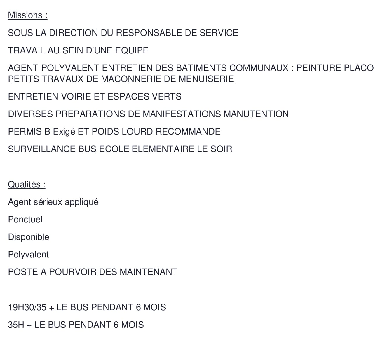 La mairie d'Auffay recrute un agent polyvalent