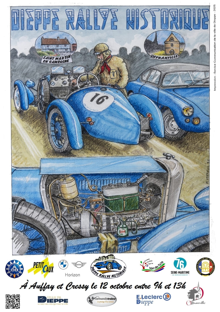 Dieppe rallye historique le 12 octobre à Auffay et Cressy de 9h à 13h