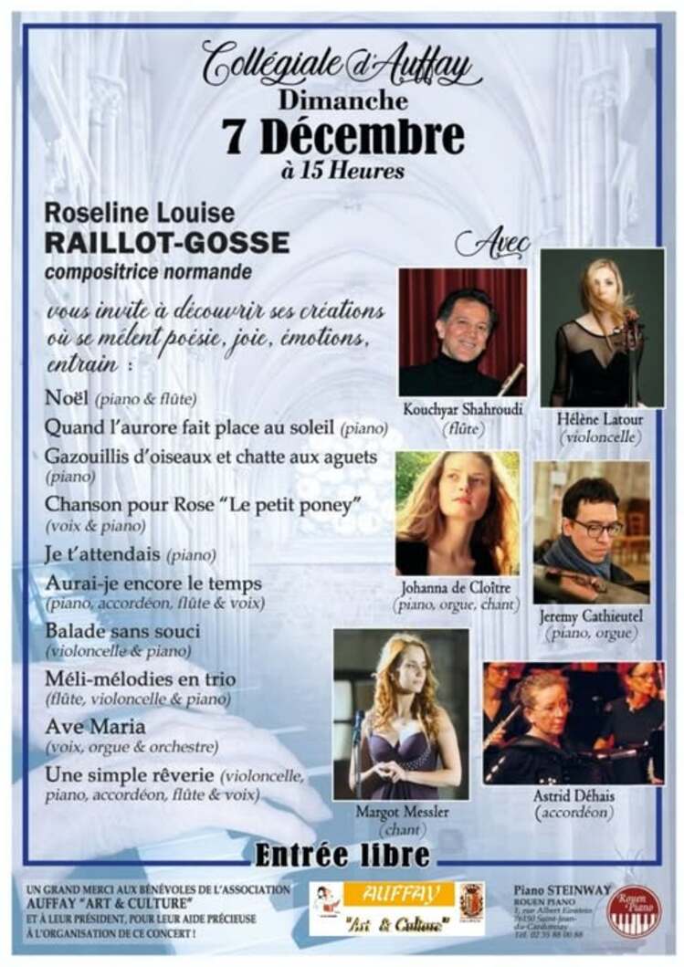 concert à la collégiale d'Auffay le 7 décembre 2025