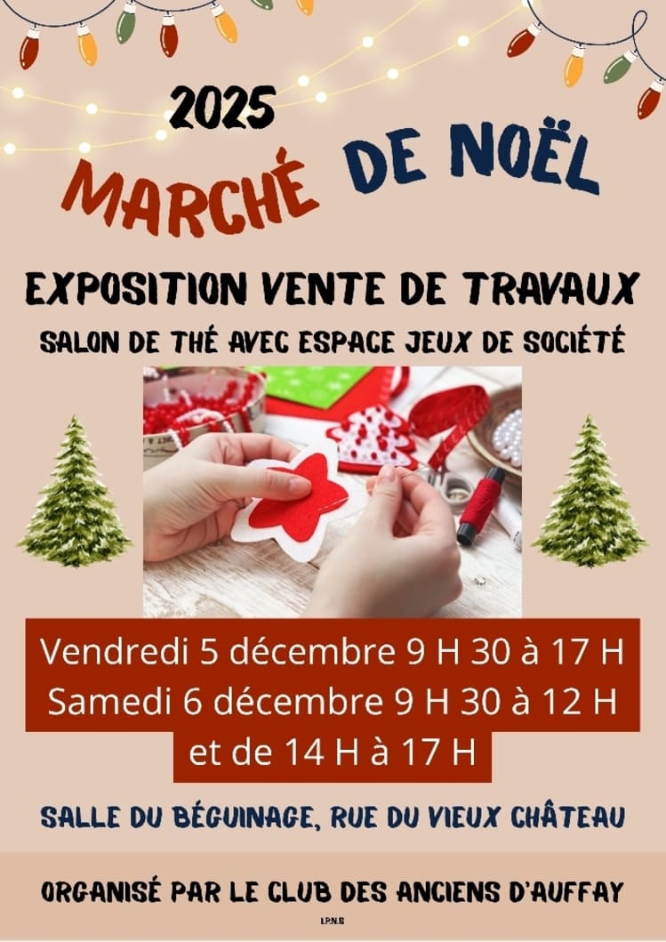 Marché de Noël 2025 du club des anciens de Val-de-Scie le vendredi 5 et samedi 6 décembre.