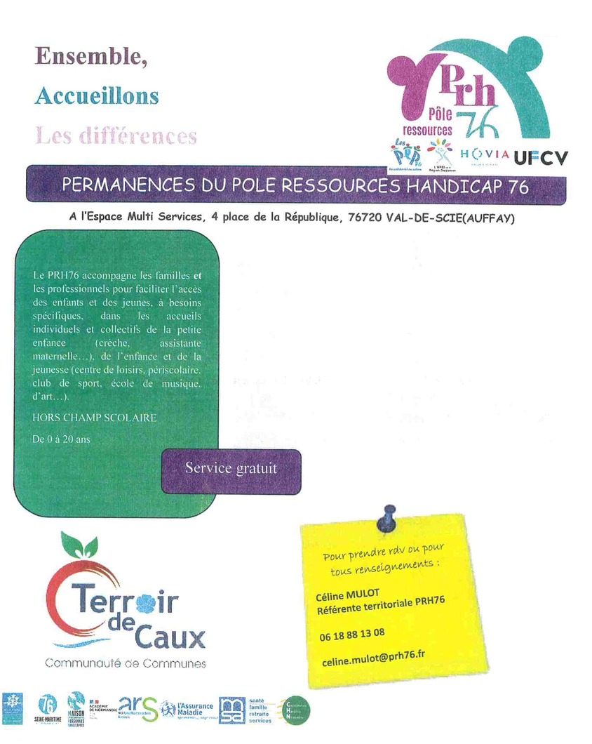 Permanences du pole ressources handicap 76