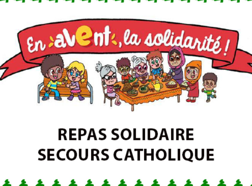 Repas solidaire du secours catholique à Auffay