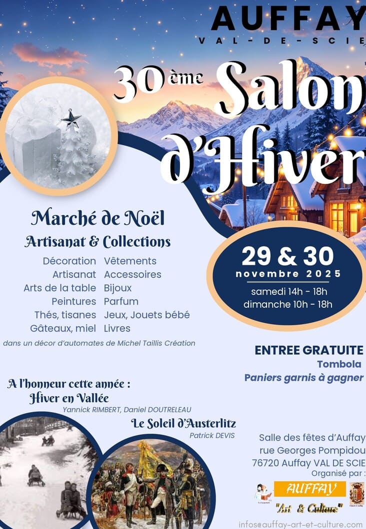 30e salon d'hiver à Auffay. Du 29 au 30 novembre 2025