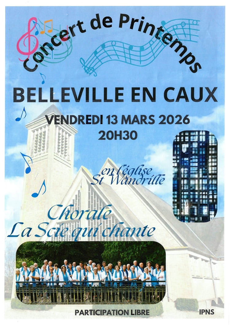 Concert de Printemps 2026 à Belleville-en-Caux | Chorale La Scie qui Chante