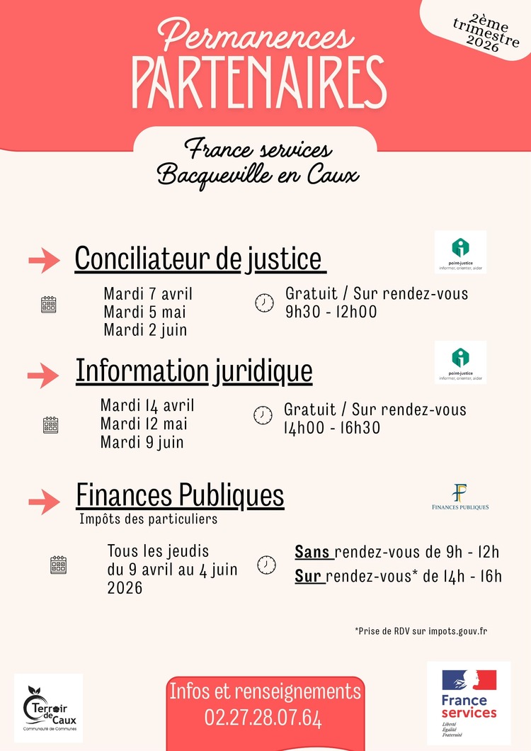 Permanences Partenaires France Service à Bacqueville-en-Caux