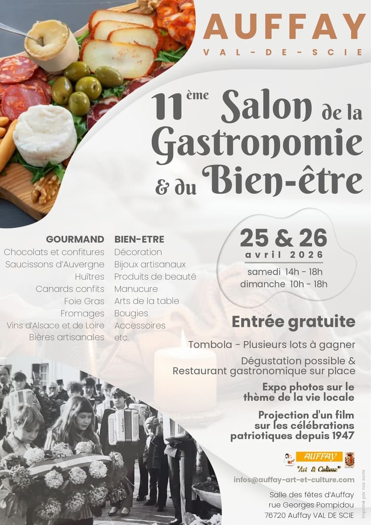 Salon de la Gastronomie & Bien-être à Auffay (25-26 avril 2026) – Entrée gratuite