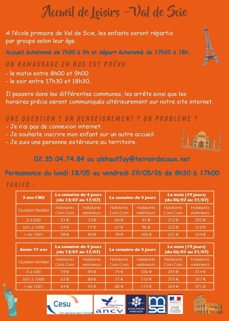 Accueil de loisirs Val de Scie – Été 2026 | Voyage autour du monde