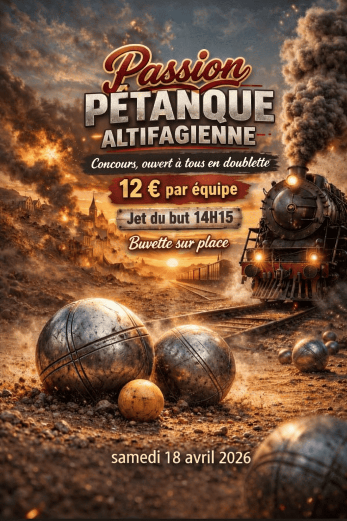 Concours de pétanque altifagienne samedi 18 avril 2026