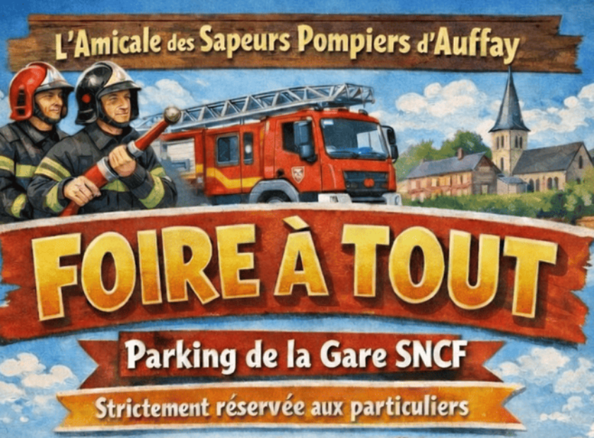 Réservez votre emplacement pour la Foire à tout d’Auffay le 14 juin 2026
