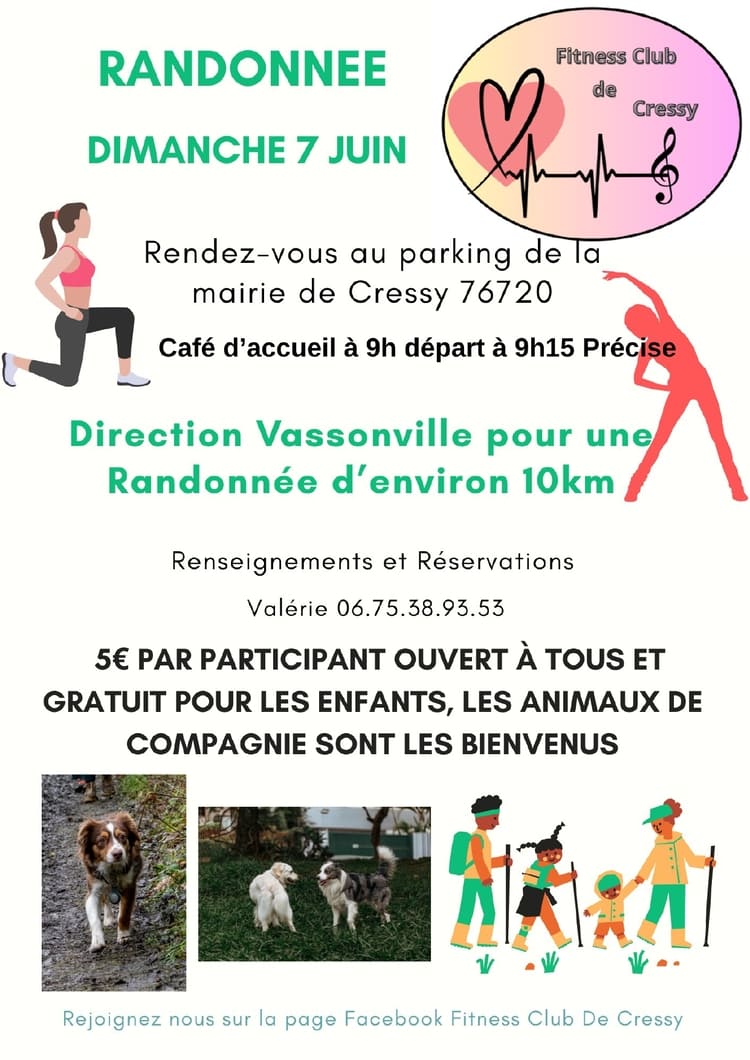 Randonnée à Cressy le 7 Juin – Marche de 10 km ouverte à tous | Fitness Club de Cressy