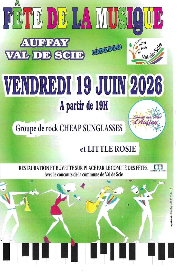 Fête de la musique à Auffay 2026