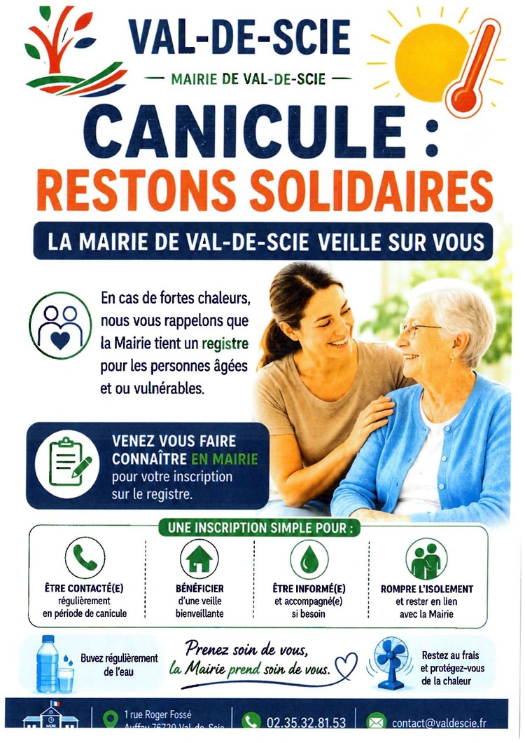 Canicule à Val-de-Scie : inscrivez-vous au registre de veille communale