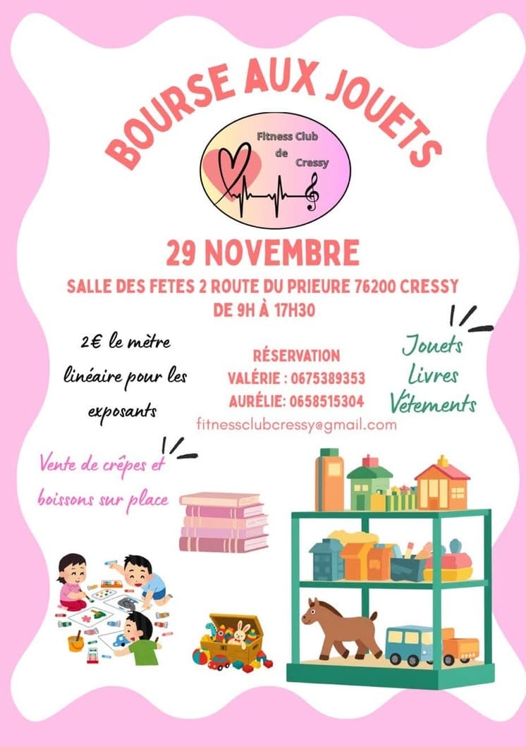 Bourse aux jouets, livres et vêtements à Cressy le 29 novembre