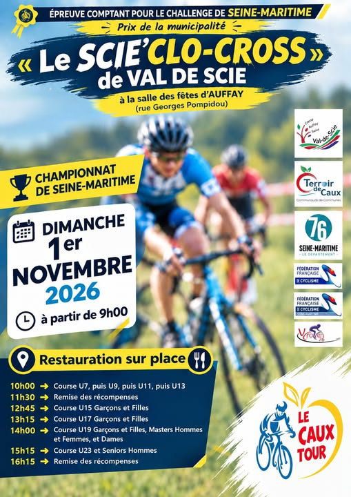 Cyclo-cross à Auffay (Val-de-Scie) – 1er novembre 2026